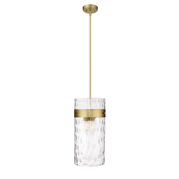 Z-Lite Fontaine 4 Light Pendant, Rubbed Brass & Clear 3035P12-RB - main